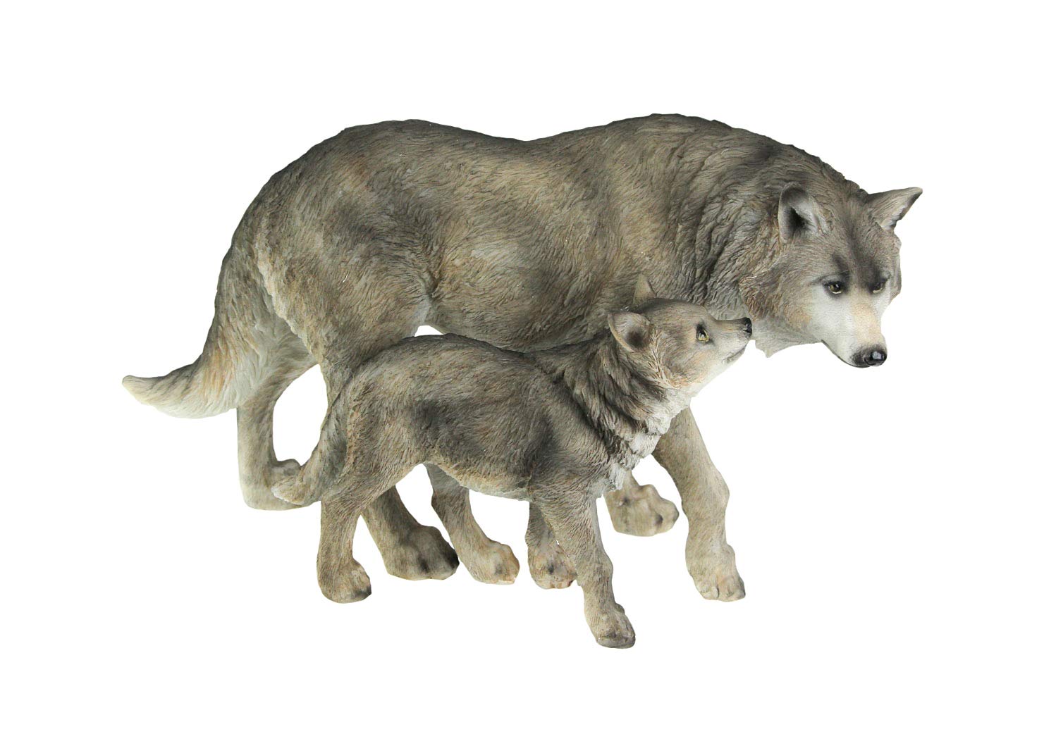 Everspring Import Company Wolf Mom and Cub Figurine