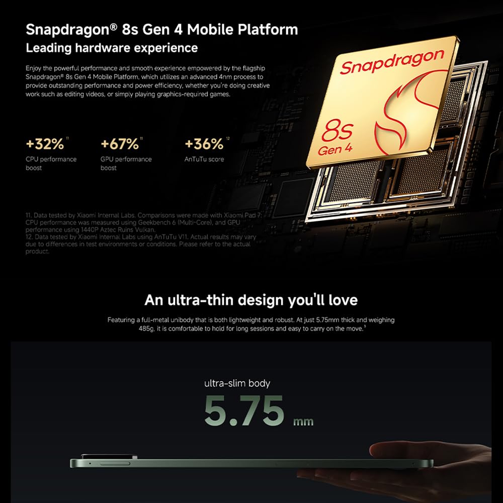 XIAOMI Pad 8, tablet 11,2", 8+256 GB, Android 16, Snapdragon 8s Gen 4, bateria o długiej żywotności 9200 mAh, ekran 3,2K 144 Hz, HyperAI, 45 W, z ładowarką (niebieski)