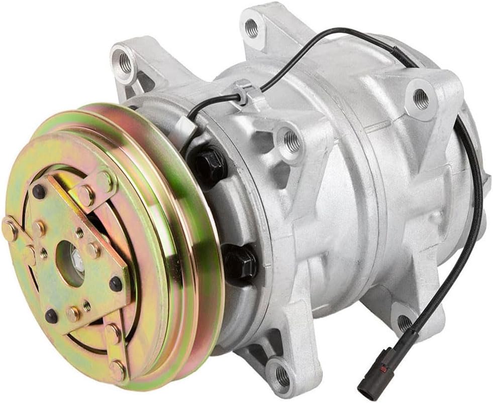 AC Compressor & 125mm Single-Groove A/C Clutch For Isuzu NPR Chevy GMC W5500 Tiltmaster Replaces DKS15CH 506211-5591 - BuyAutoParts 60-03100NA NEW