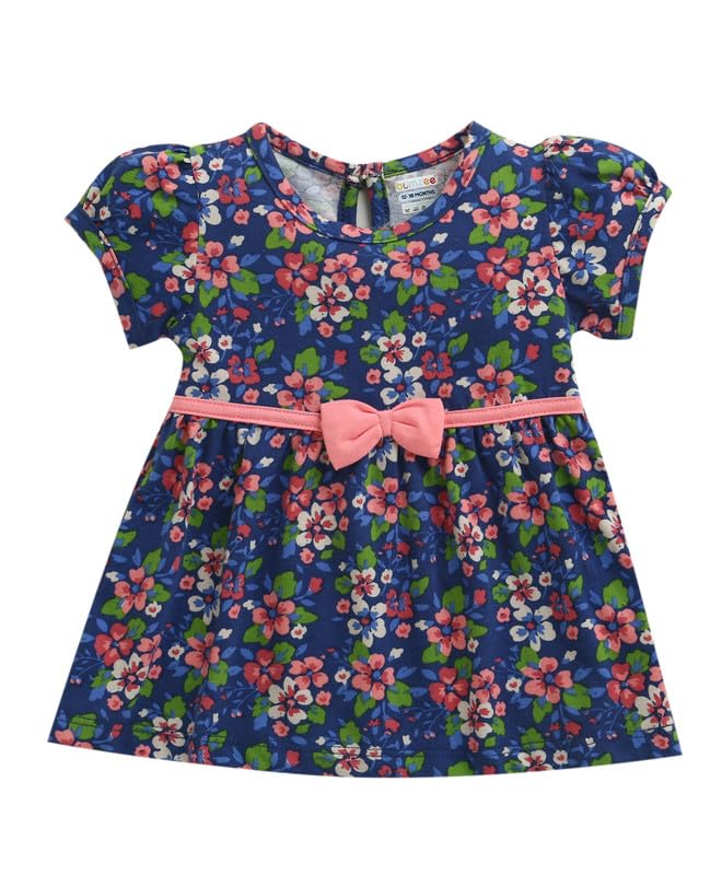 bumzee Baby Girls Cotton Half Sleeves Knee Length Fit & Flare Dress (Peb10964972)-picture-24