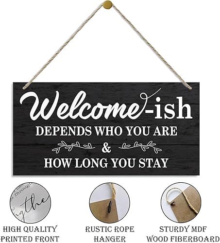 Miniatura 5 de Letreros de madera inspiradores, placa decorativa de madera para colgar, letrero rústico para puerta, arte de decoración de pared, decoración de