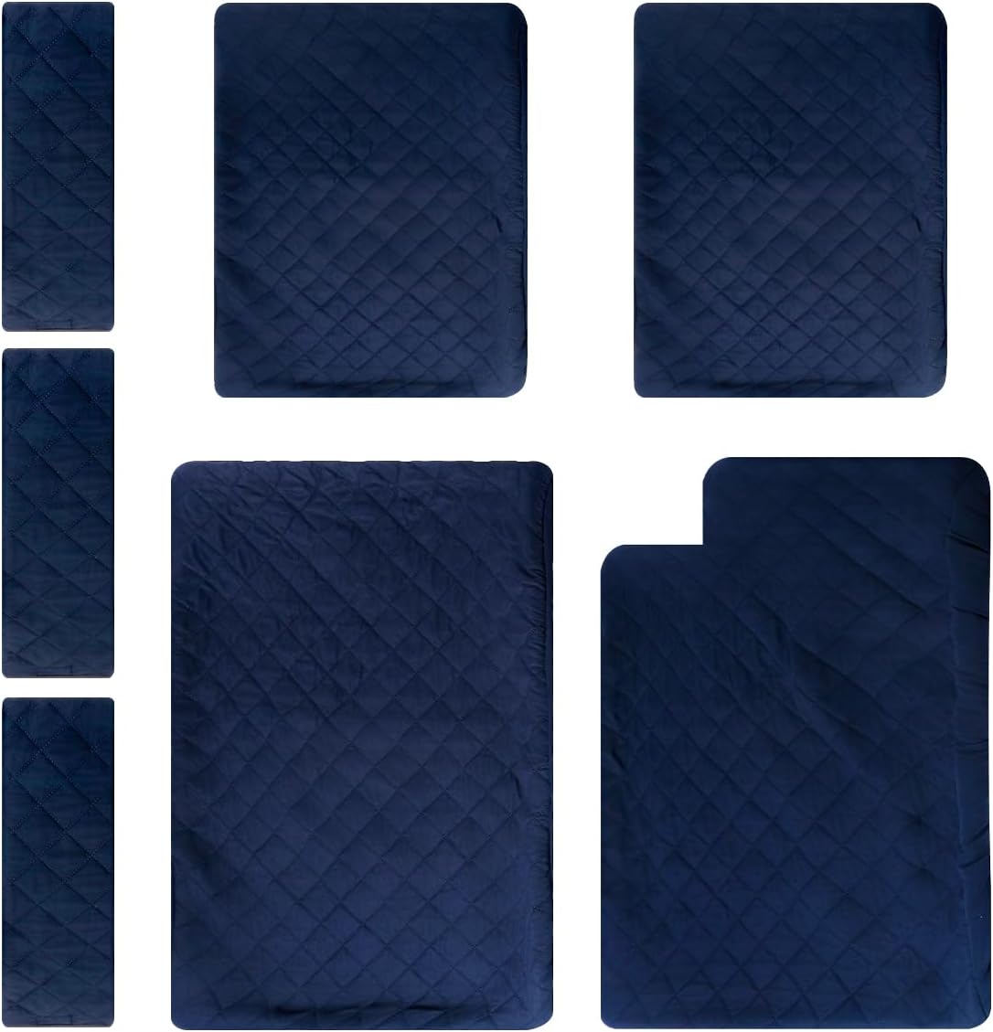 Ferret Cage Washable Liner Set for Ferret Nation & Critter Nation Cage,Waterproof Ferret Cage Accessories for Small Animals Ferret Rat Chinchilla Hedgehog, Double Unit Combo (Dark Blue)