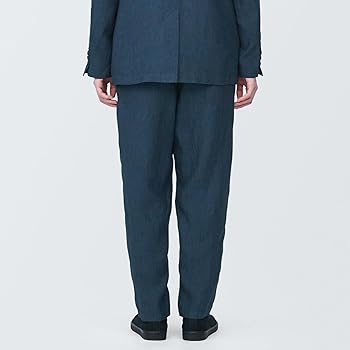 Amazon | 無印良品 紳士 リネンテーパードパンツ メンズ