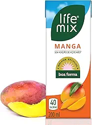 LIFE MIX - Suco de Manga Natural Baixa Caloria - Sem Adição de Açúcares, Sem Conservantes e Corantes, Vitaminas C e D, Cálcio, Fibras e Ácido Fólico - Vegano - 200ml