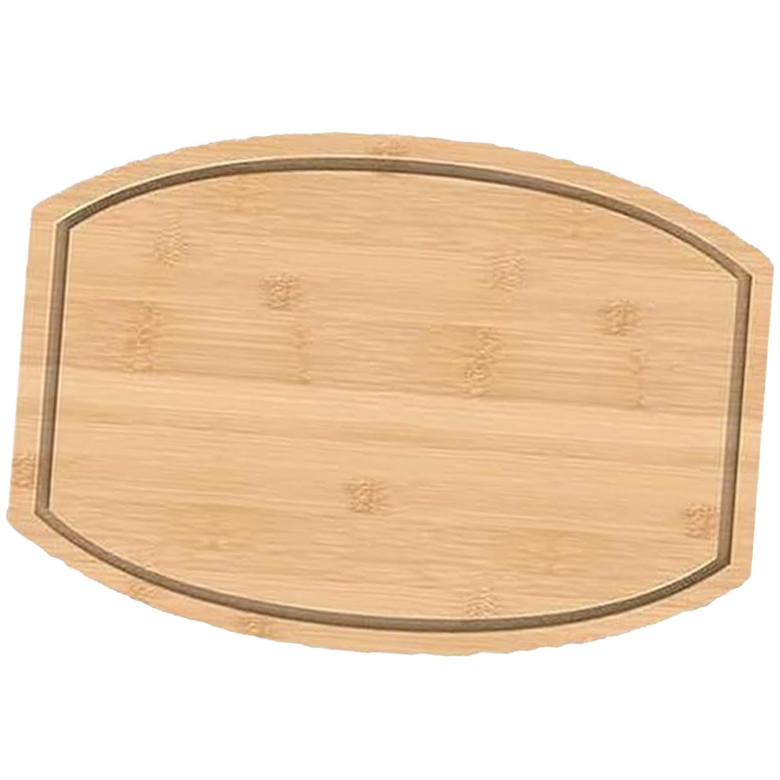 Drewniana deska do krojenia, Narożny blat bambusowy, łatwy w czyszczeniu, do kempingu, grilla, przygotowywania jedzenia(Oval)