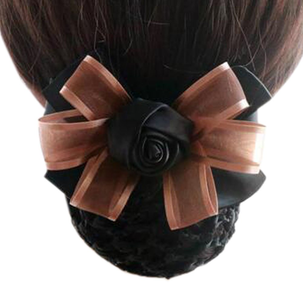 etina per capelli da infermiera Fermaglio per capelli da donna con fiocco Copricapo per chignon Barrettes Rete Snood Retina per capelli Fiocco Fiocco Decorazione fermaglio per capelli Retina per Blu