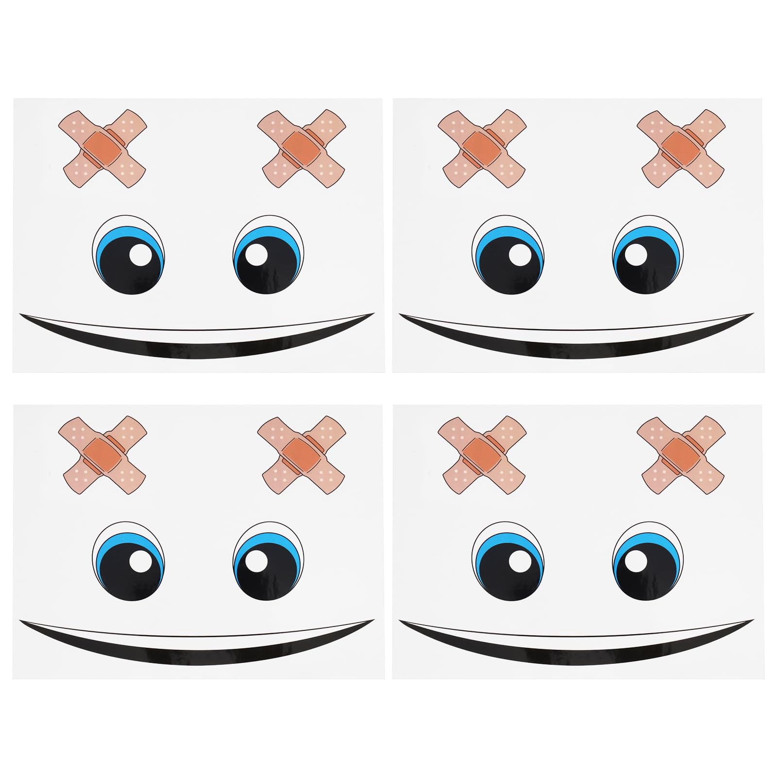 VGOL 4pcs Robot Vacuum Cleaner Decorative Sticker, Sticker Face Eyes for Robot Mower Vacuum Robot, Compatible with Thermomix Vacuum Cleaner Robot Wheelie Bins