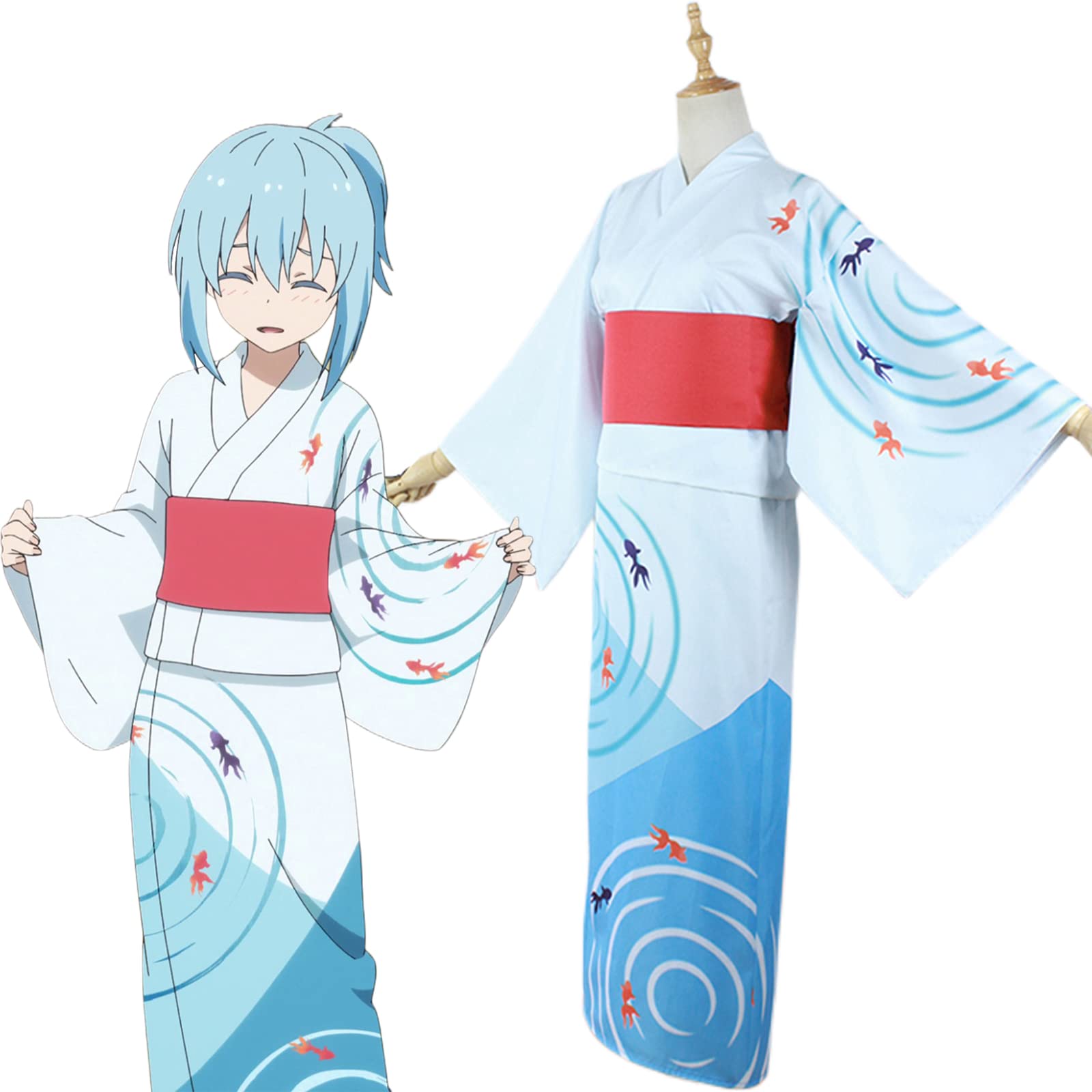 Amazon.co.jp: Plazhen リムル 浴衣 金魚 夏祭り オーダーメイド 転生