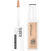 Vista 54 de Maybelline Maquillaje corrector líquido Super Stay, corrector de cobertura completa, hasta 30 horas de uso, resistente a la transferencia, acabado