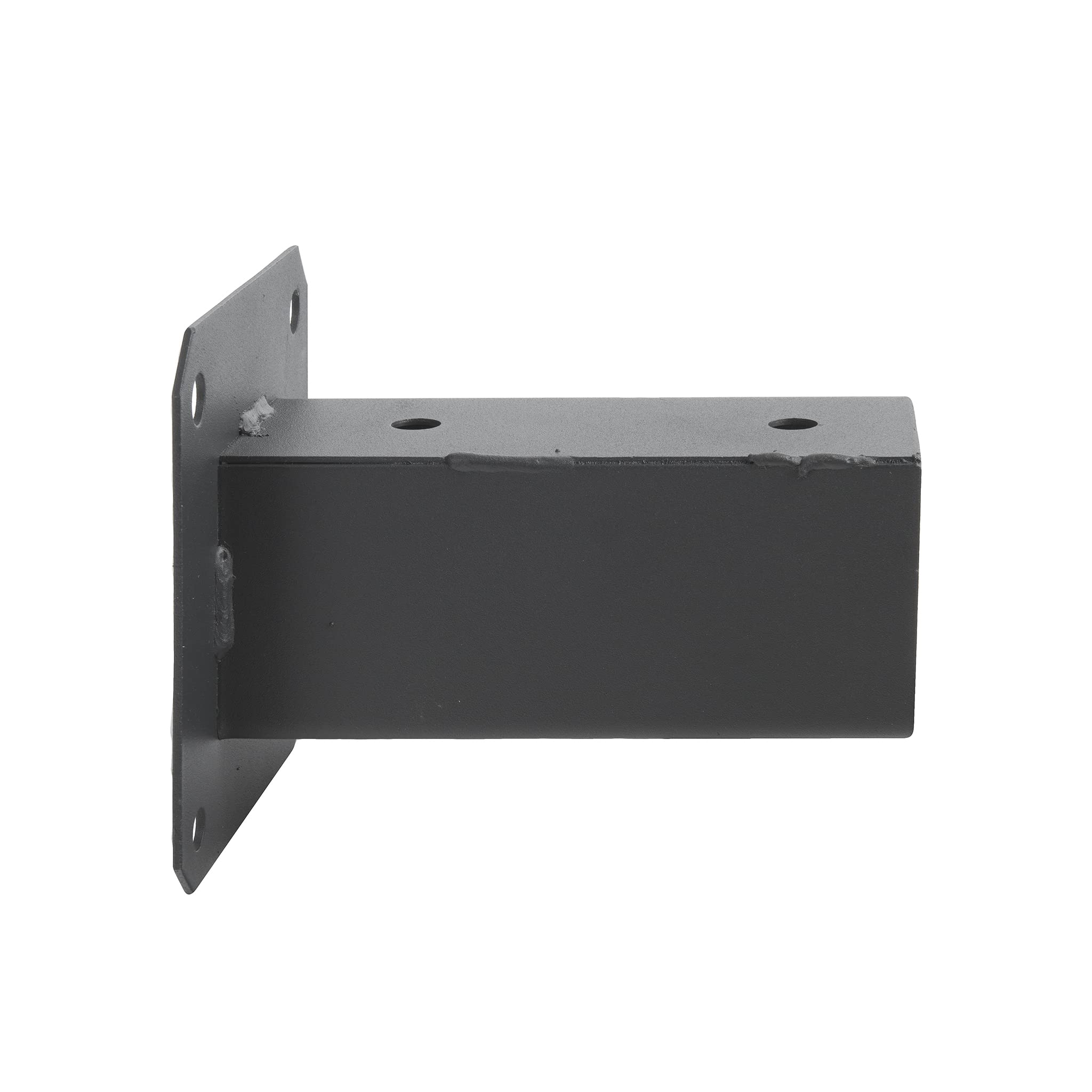 ADGO Supporto per pali 90 x 90 mm, per recinzione, manicotto di avvitamento zincato a caldo, manicotto per pavimento, manicotto in acciaio, grafite
