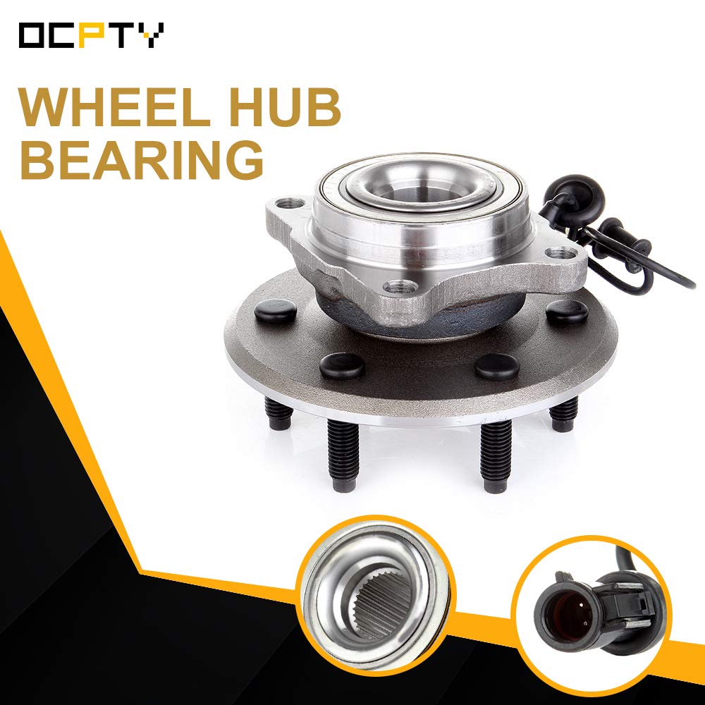 OCPTY New Wheel Hub Bearings Rear 6 Lugs w/ABS Compatible for Ford Expedition Navigator for Lincoln 2003-2006 with OE 541001 Wheel Bearing Kit (Pack of 2)