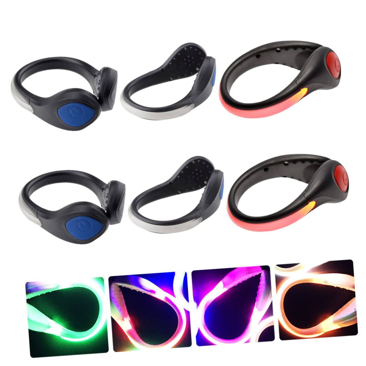 BESPORTBLE 12pièces Lumières LED De Sécurité pour Chaussures Clip Lumineux pour Course Accessoires pour Jogging Et Cyclisme Résistantes à Eau Et Légères