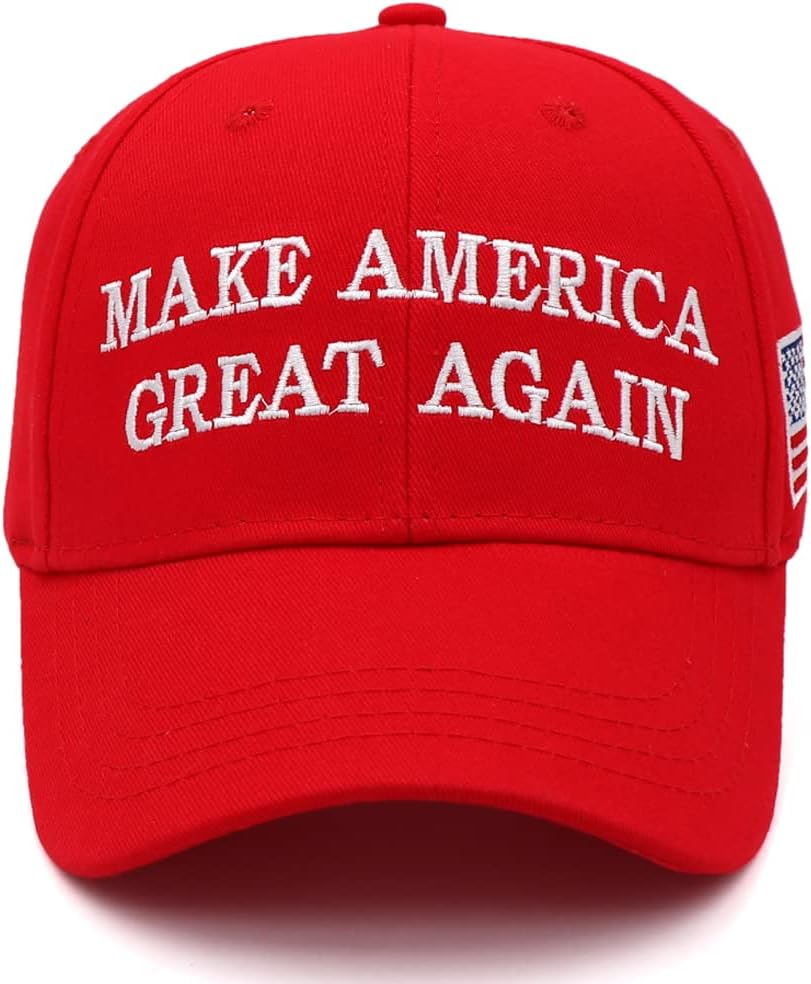 HiweloveTrump 2024 Hat Donald Trump Merchandise MAGA Hat Make America Great Again Hat USA Flag Embroidered MAGA Baseball Cap
