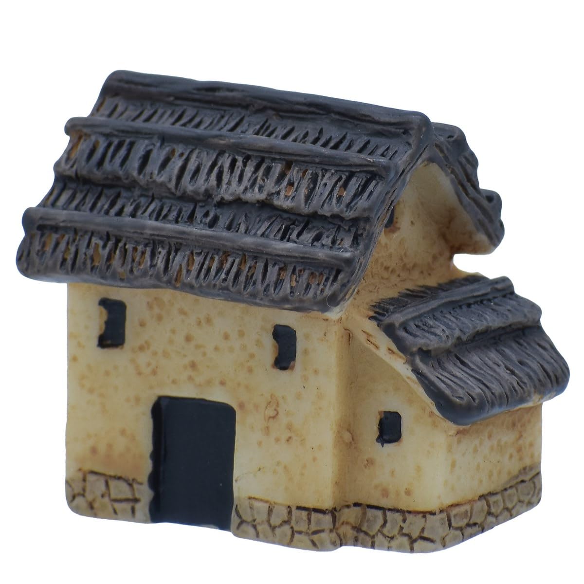 Aadyacrafts Miniature Decorative Cottage House with Thatched Roof, Cream and Grey, 1 Piece, C0624-8-image-36