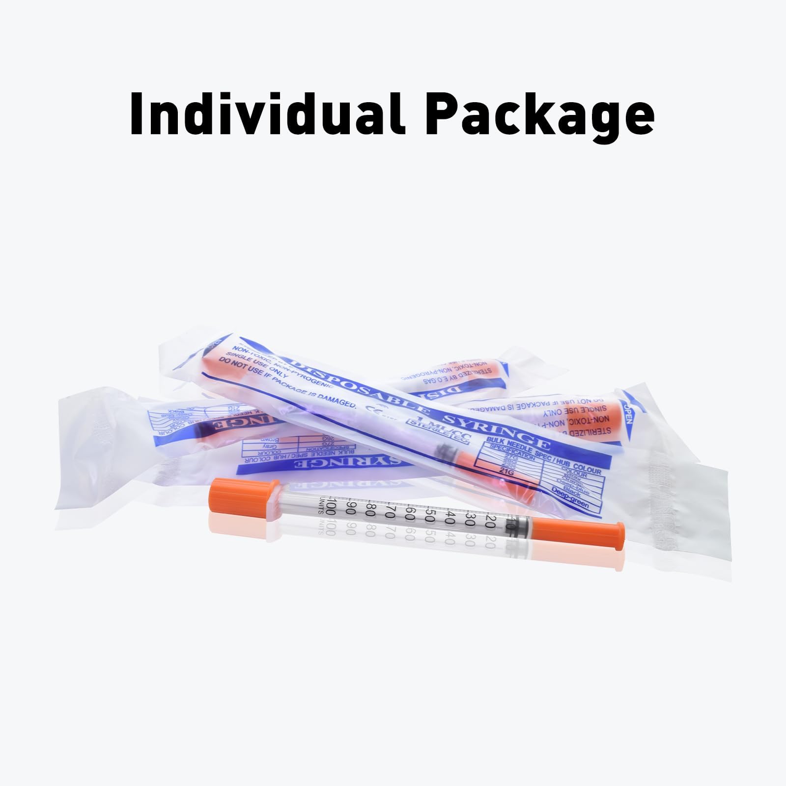 U-100 1cc Syringes with 31g 5/16" (8mm) , Individually Wrapped, Pack of 100 — Amazon image 6