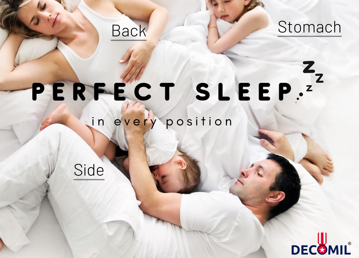Amazon｜decomil- Luxury Sleeping枕、% 100コットン、3標準サイズ