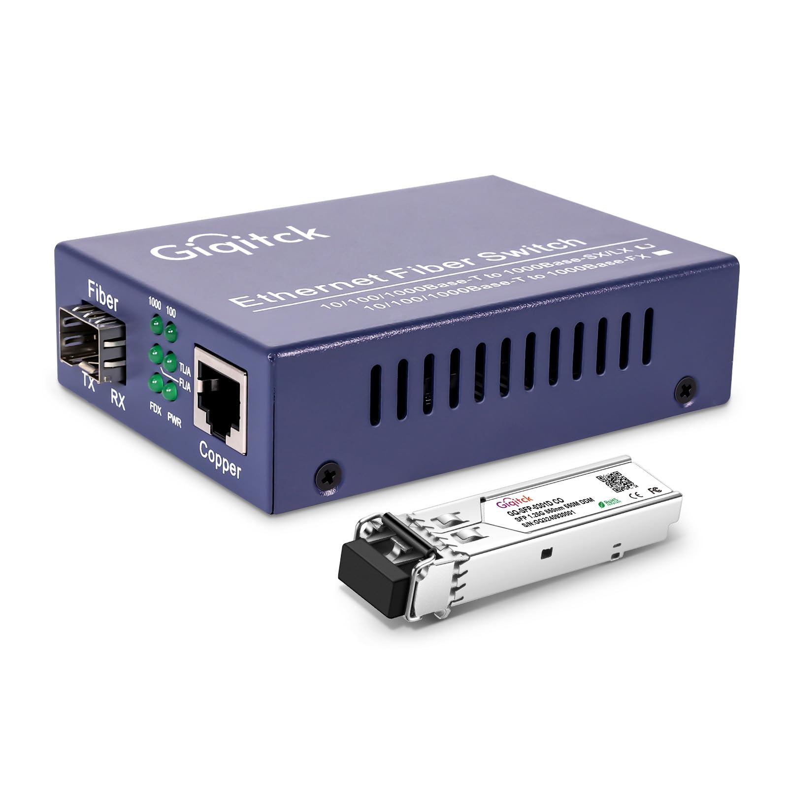 10/100m Multi-Mode Dual Fibers Sc2km Media Converter With 1 RJ45 Port - Dual Fiber Media - View #8