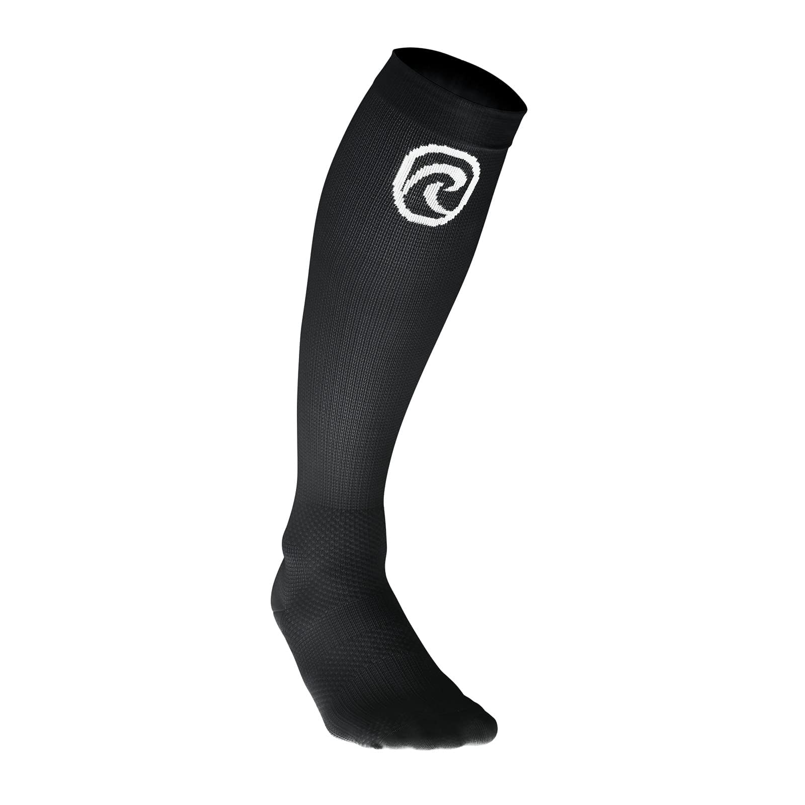 Rehband Compression Socks for Men & Women, 1 Pair Compression Socks Sports, 15-20 mmHg for endurance sports, promotes blood circulation and reduce cramps, Colour:Black, Size:Large