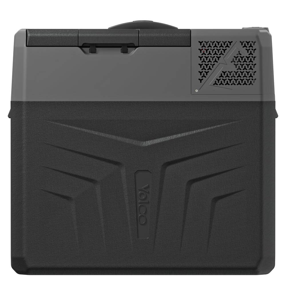 Yolco BCX50 Carbon Electric Compressor Cool Box, sterowanie aplikacjami przez Bluetooth, 12/24 V i 230 V do samochodów, ciężarówek, łodzi, lodówki kempingowej