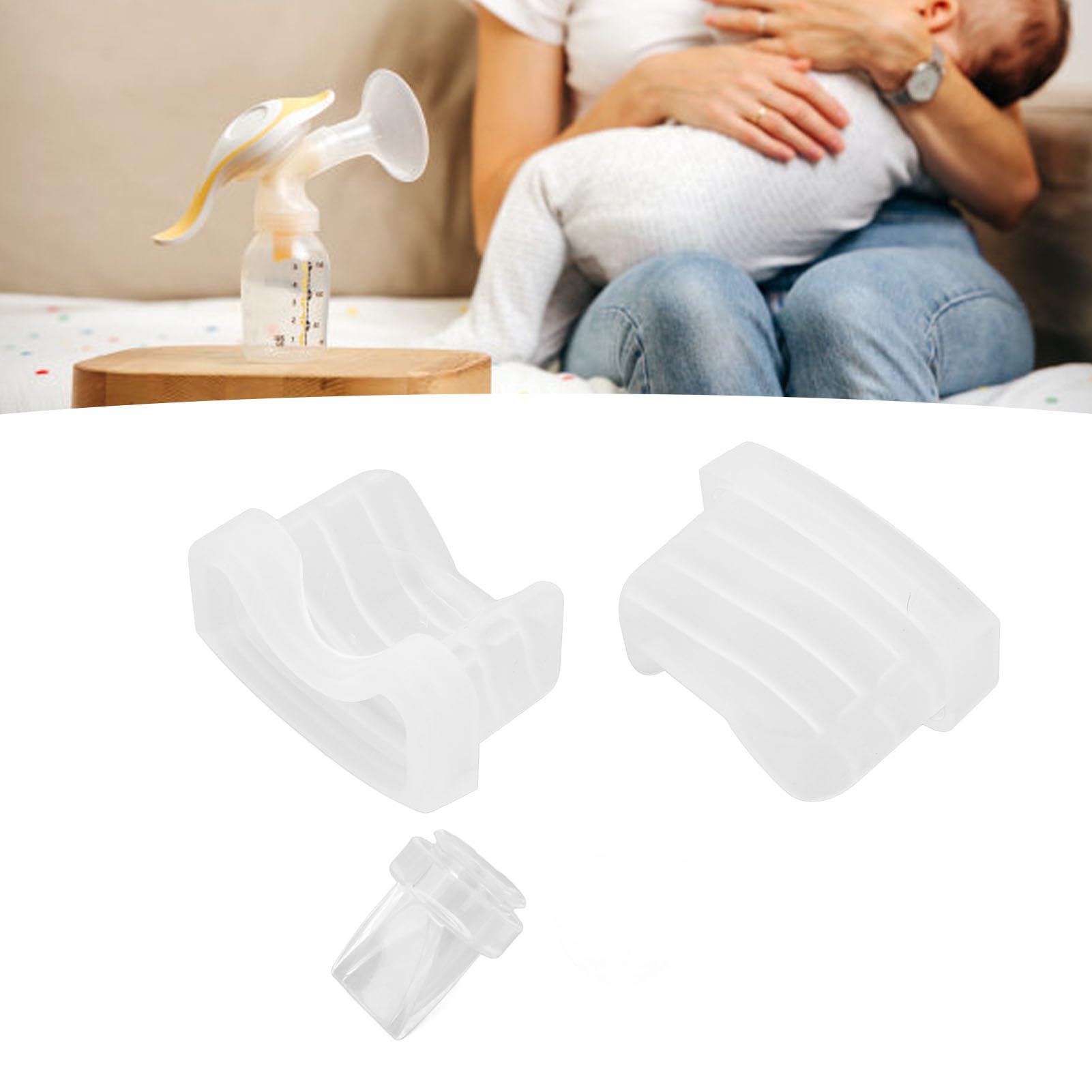 Silicone Duckbill Valve 2pcs Breast Pump Duckbill Valve 2pcs Silicone Diaphragm Breast Pump Replacement Parts for S18 S21 S23 Wearable Breast Pump