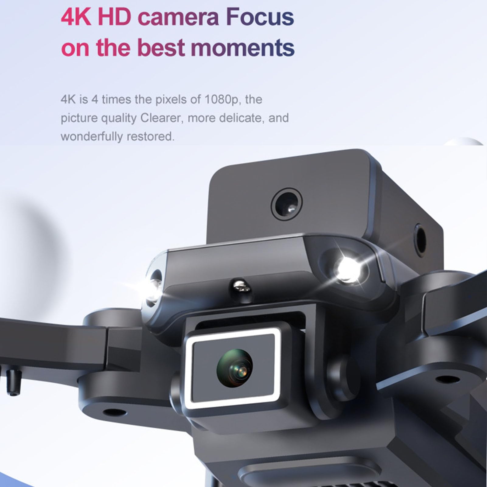 Mini Dron HD dla Dorosłych i Początkujących, Drony FPV z Utrzymywaniem Wysokości, Bezprzewodowy Składany Quadcopter, Uruchamianie Jednym Przyciskiem, Obracanie 3D