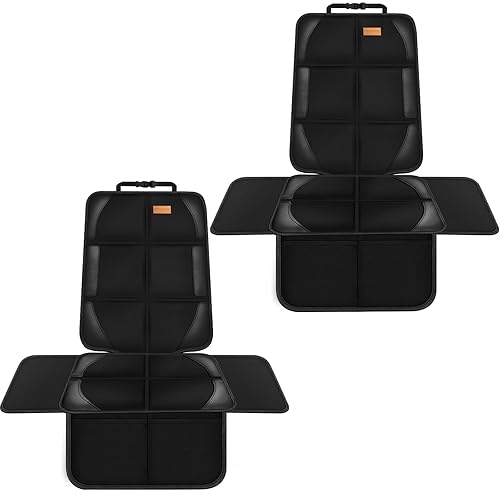 Protector de asiento de automóvil, paquete de 2 protectores de asiento, acolchado de tela 600D más grueso, impermeable, duradero, respaldo