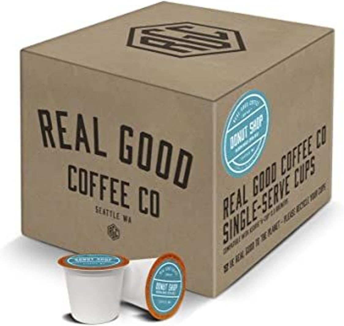 Real Good Coffee Co Donut Shop Medium Roast Coffee K Cups 36 Count