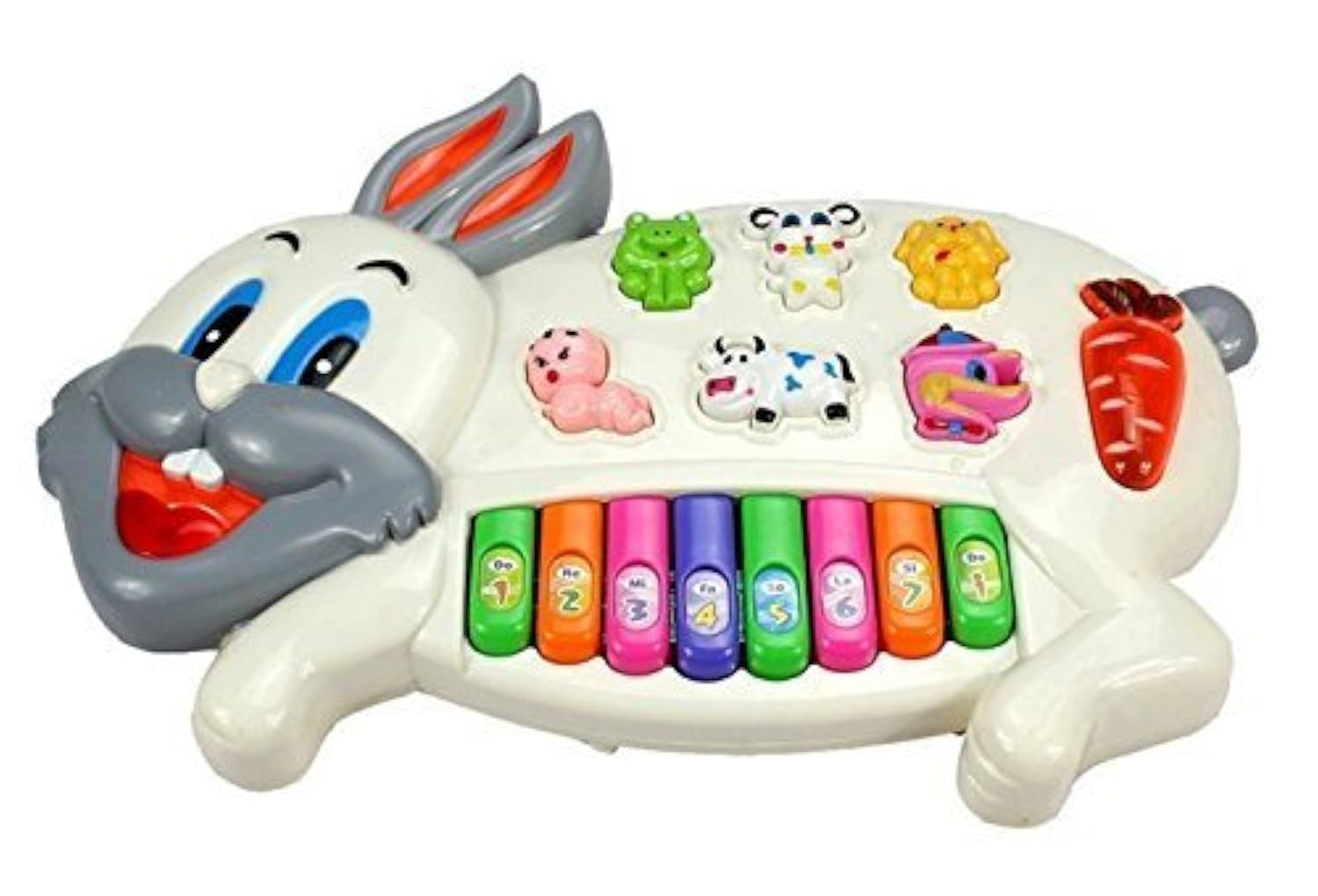 Octra Rabbits Musical Piano with 3 Modes Animal Sounds, Flashing Lights & Wonderful Music,Plastic,White (B0BHX3V63H) Amazon Price History, Amazon Price Tracker