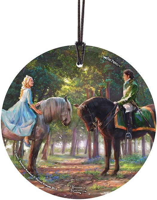 Trend Setters Disney – Cinderella – Romance Awakens – 3.5” Starfire Prints Hanging Glass Print Accessory – Ideal for Gifting and Collecting SPCIR532