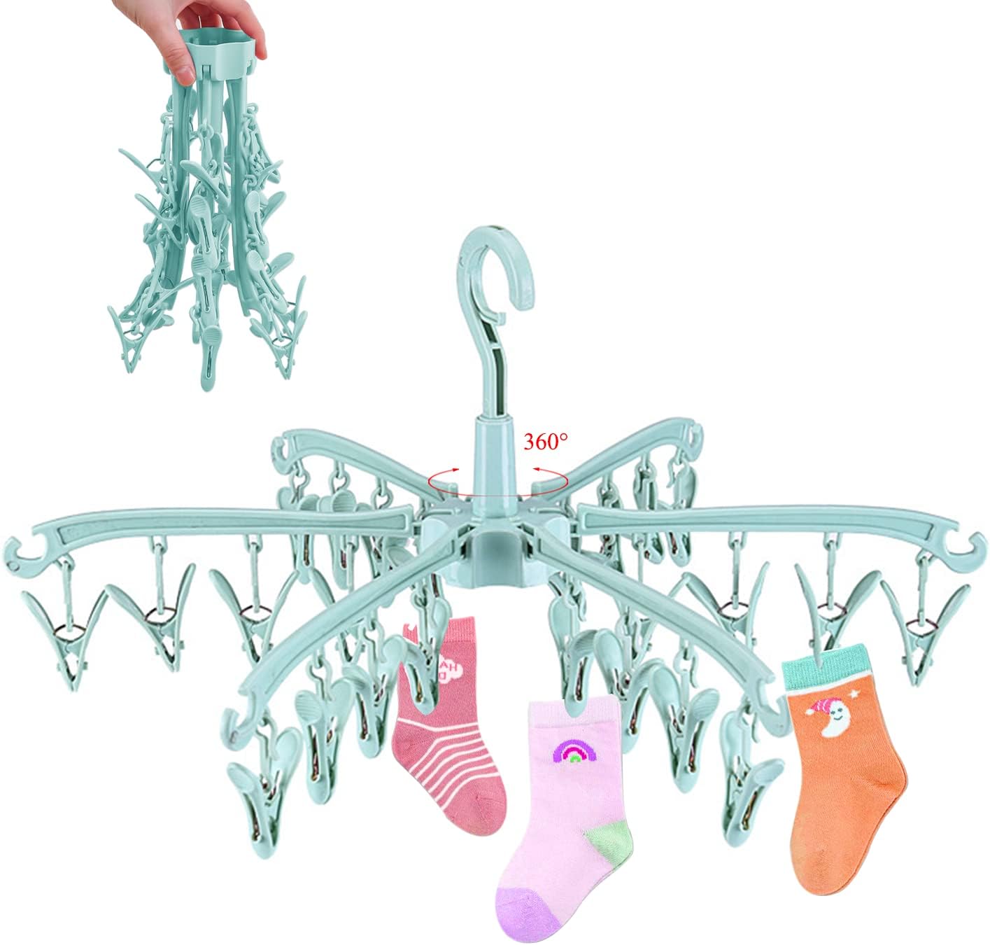 BONYCUST Clothes Airer Drying Rack Laundry Sock Dryer Indoor Folding