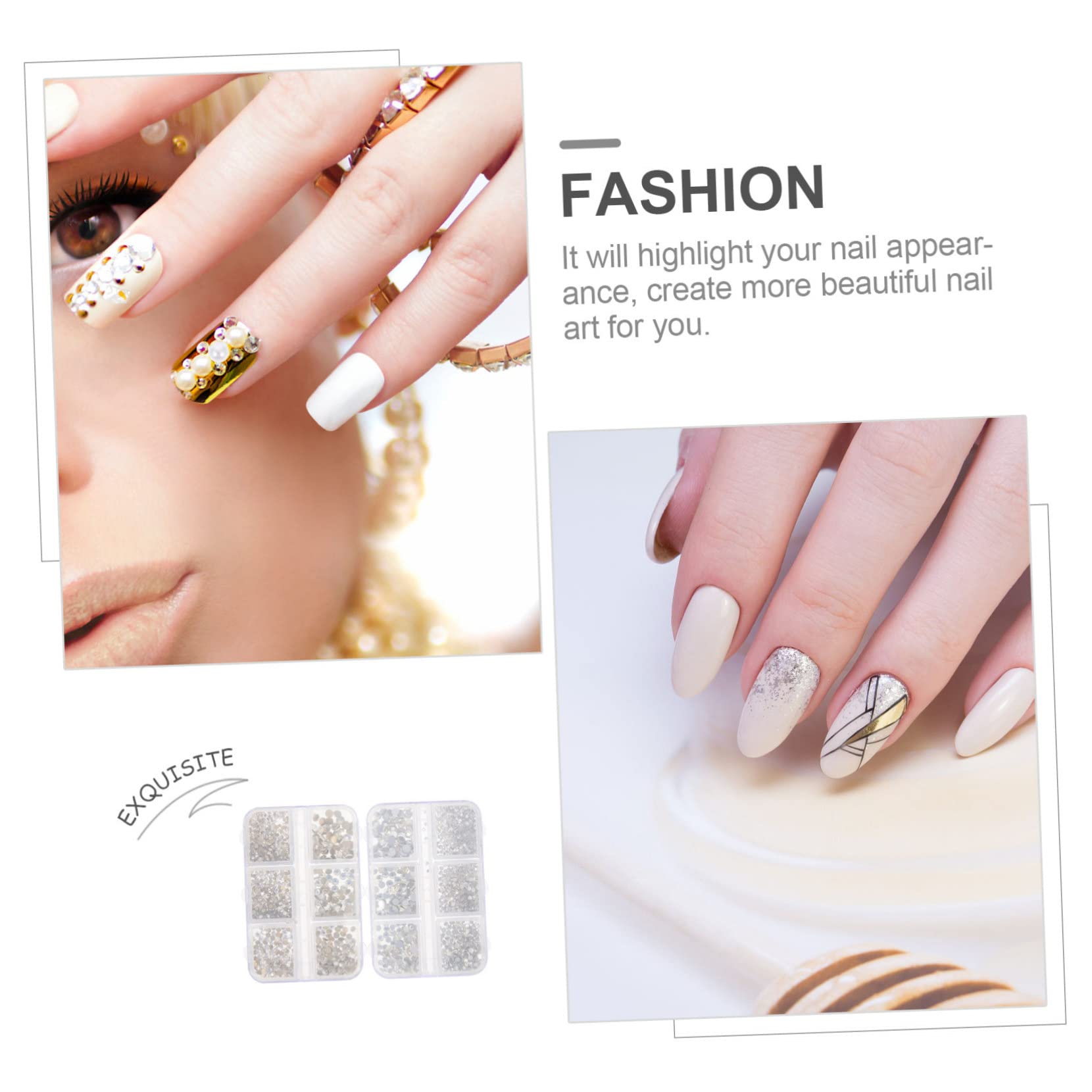 Healvian 5 Set Di Strass Per Nail Art Decorazioni Abbaglianti Per Manicure E Artigianato 2 Scatole Da 5 Pezzi