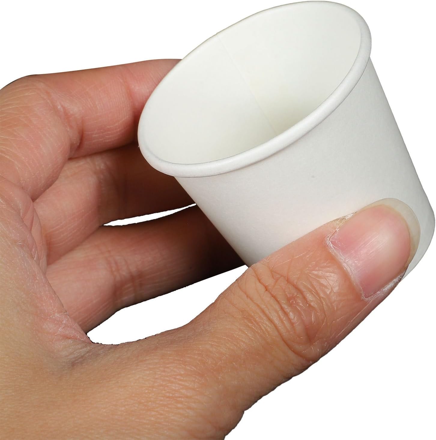 Mikinona Small Disposable Paper Cups 1oz (30ml) White Mouthwash Cups 100pcs for Coffee Juice and Bathroom Use