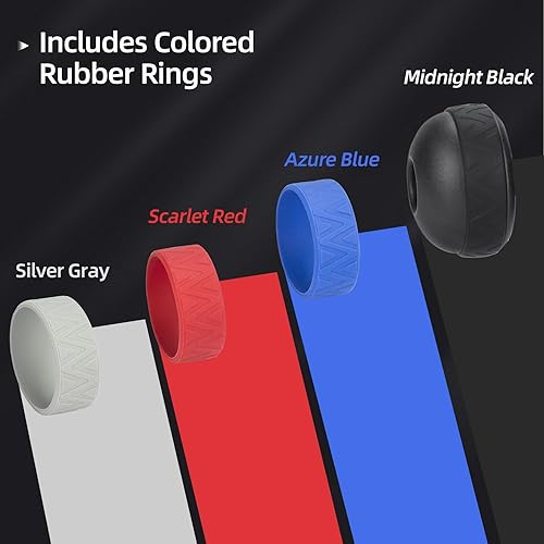 Miniatura 6 de Nitze Mango lateral de bola con roseta ARRI para jaula de cámara y jaula de monitor, mango lateral ARRI con anillos de goma de diferentes colores -