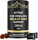 Shilajit Gummies: Pure Shilajit Himalayan Rich in Ashwagandha Gaulshura Fulvic Acid 85 Micronutrients Suitable for Men and Women No Added Sugar
