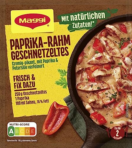 MAGGI Fix für Paprika-Rahm Geschnetzeltes, 41 g