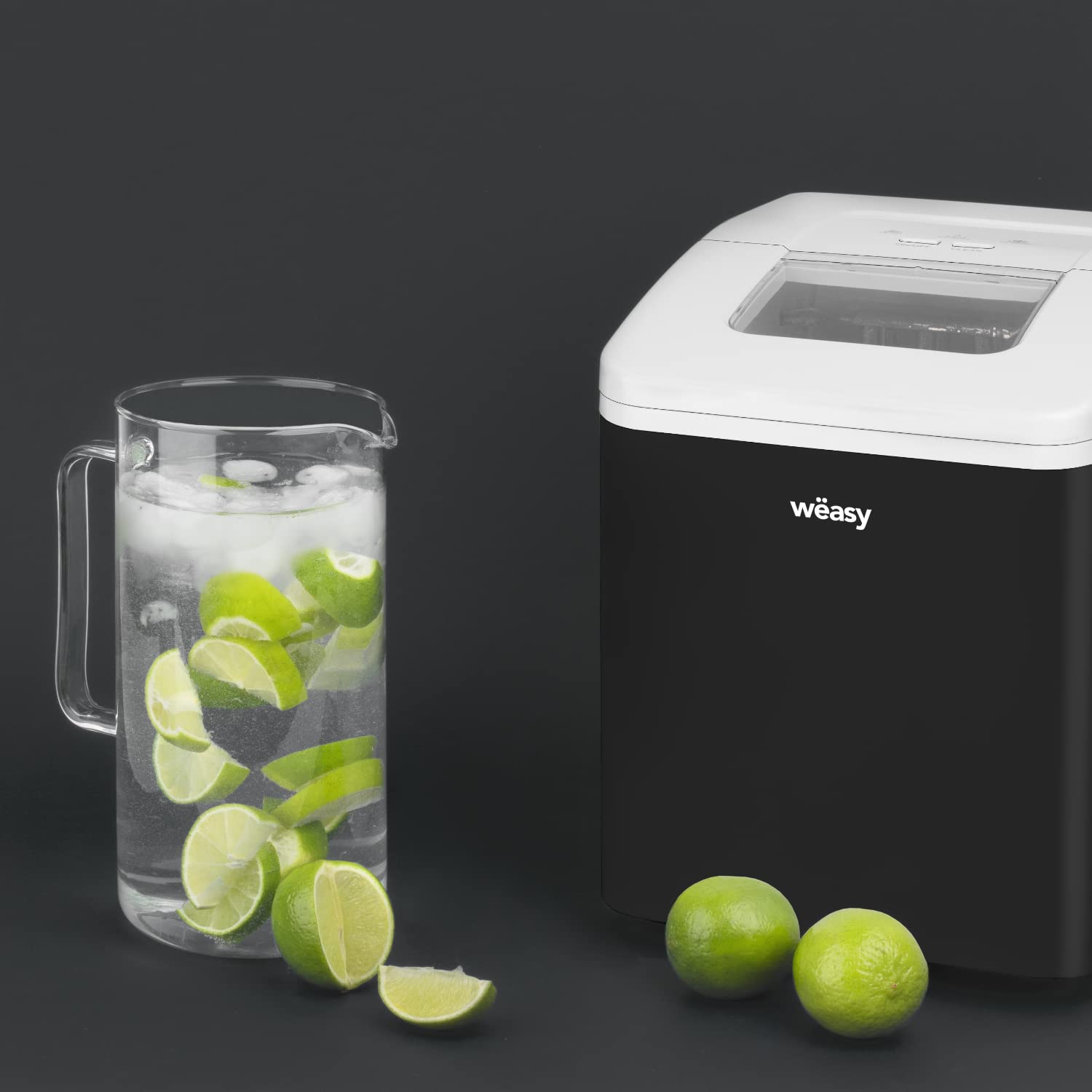 Machine à Glaçons KW12, Prêt en 6min, Fonction Autonettoyante, 12kg en 24h, Electrique, Bac Amovible, Silencieuse 1,5L, Pelle à Glaçons