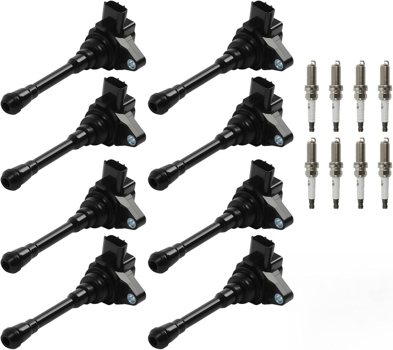Set of 8 Ignition Coils & Iridium Spark Plugs UF813 UF812 Fit for Nissan NV2500 2018 2019 2020 for NV3500 2018 2019 for TITAN 2017-2020 for TITAN XD 2016-2020 V8 5.6L Replace 93501 22448EZ31B