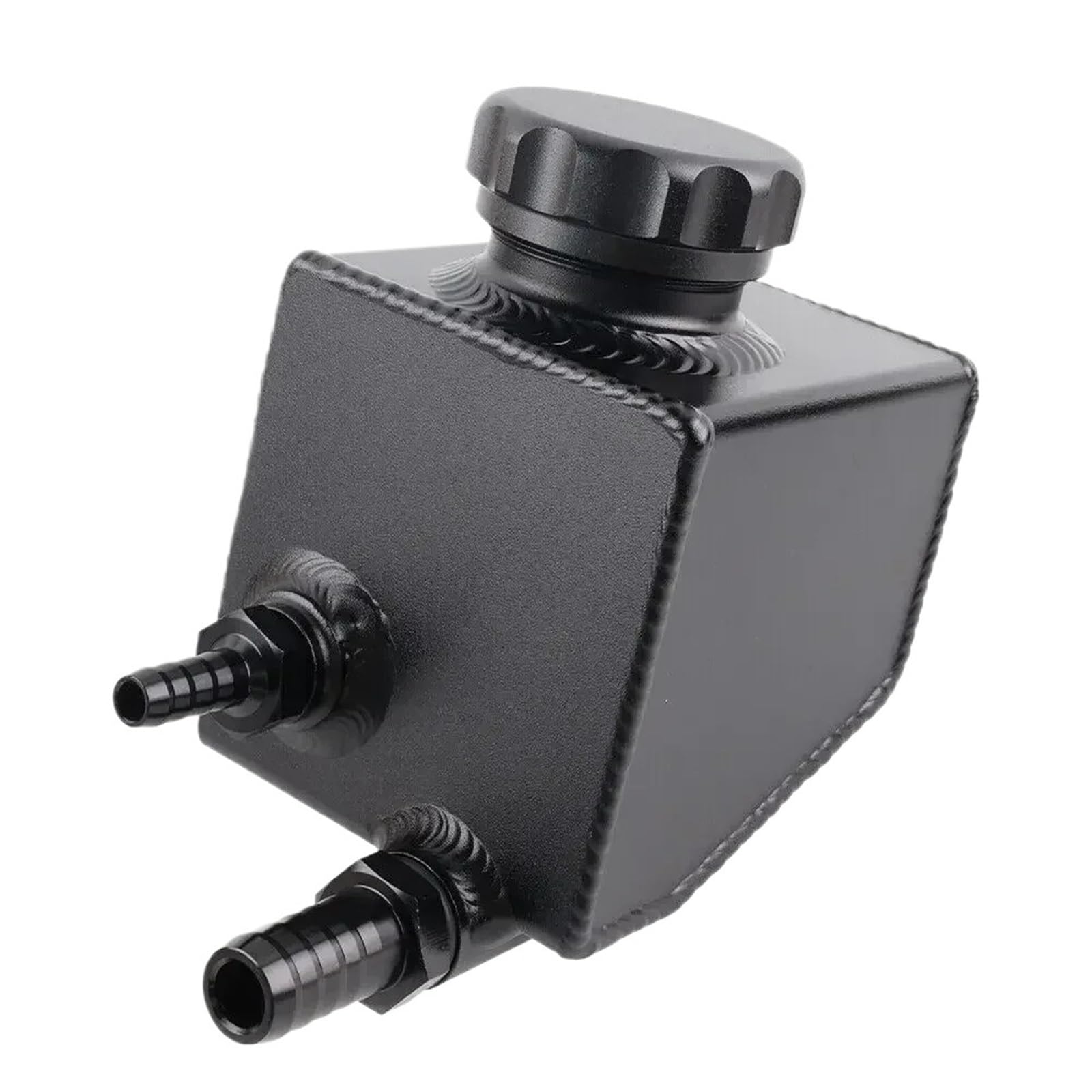 TrwaZbiornik Płynu Chłodzącego Pasuje do V6 V8 VT VX VU VY VZ VE LS1 LS2 srebrny czarny aluminiowy zbiornik płynu wspomagania układu kierowniczego Zbiornik płynu chłodzącego motocykla(Black)