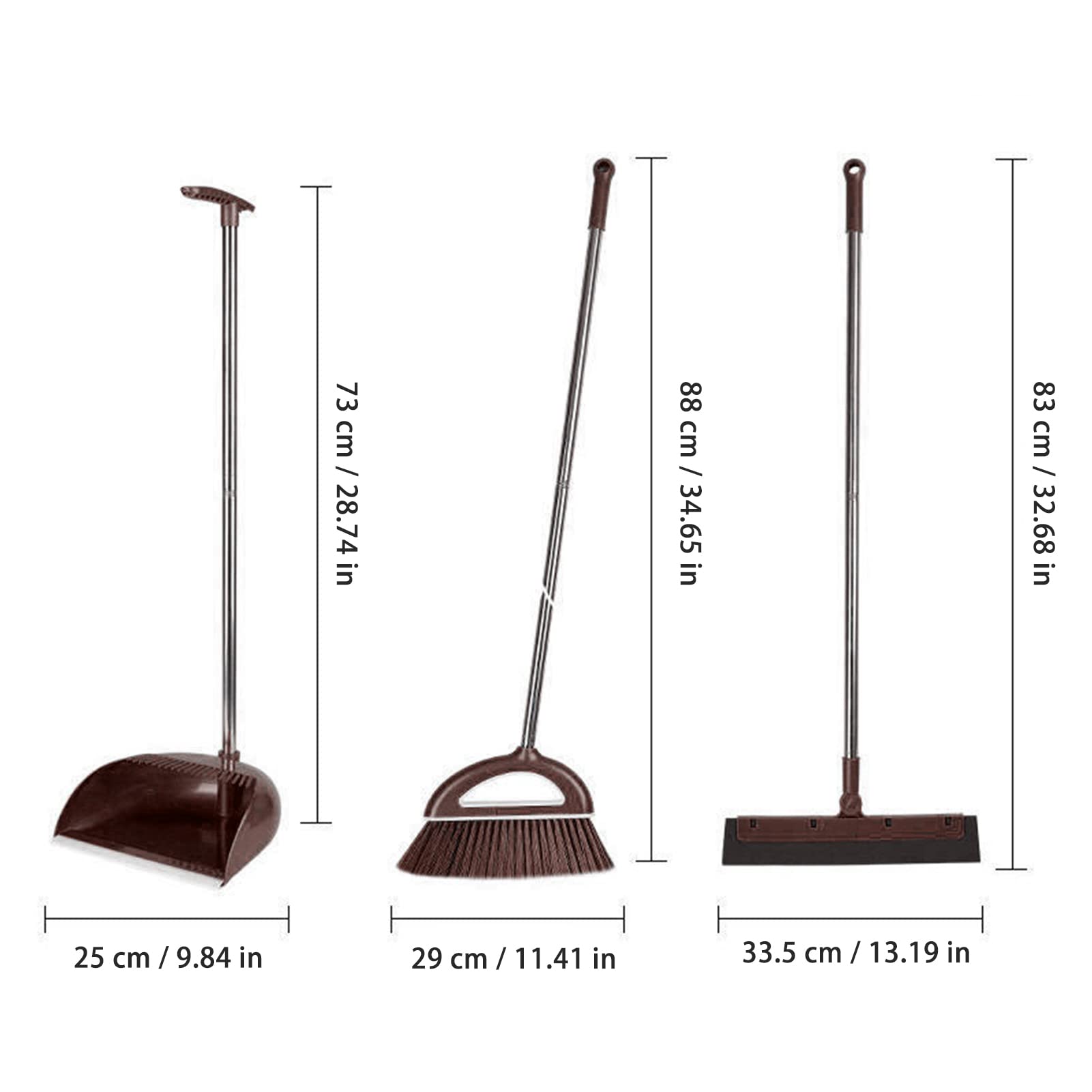 Set Scopa E Paletta Con Testina Morbida - Per Pulizia Casa E Cucina (Oro) - Foto 6