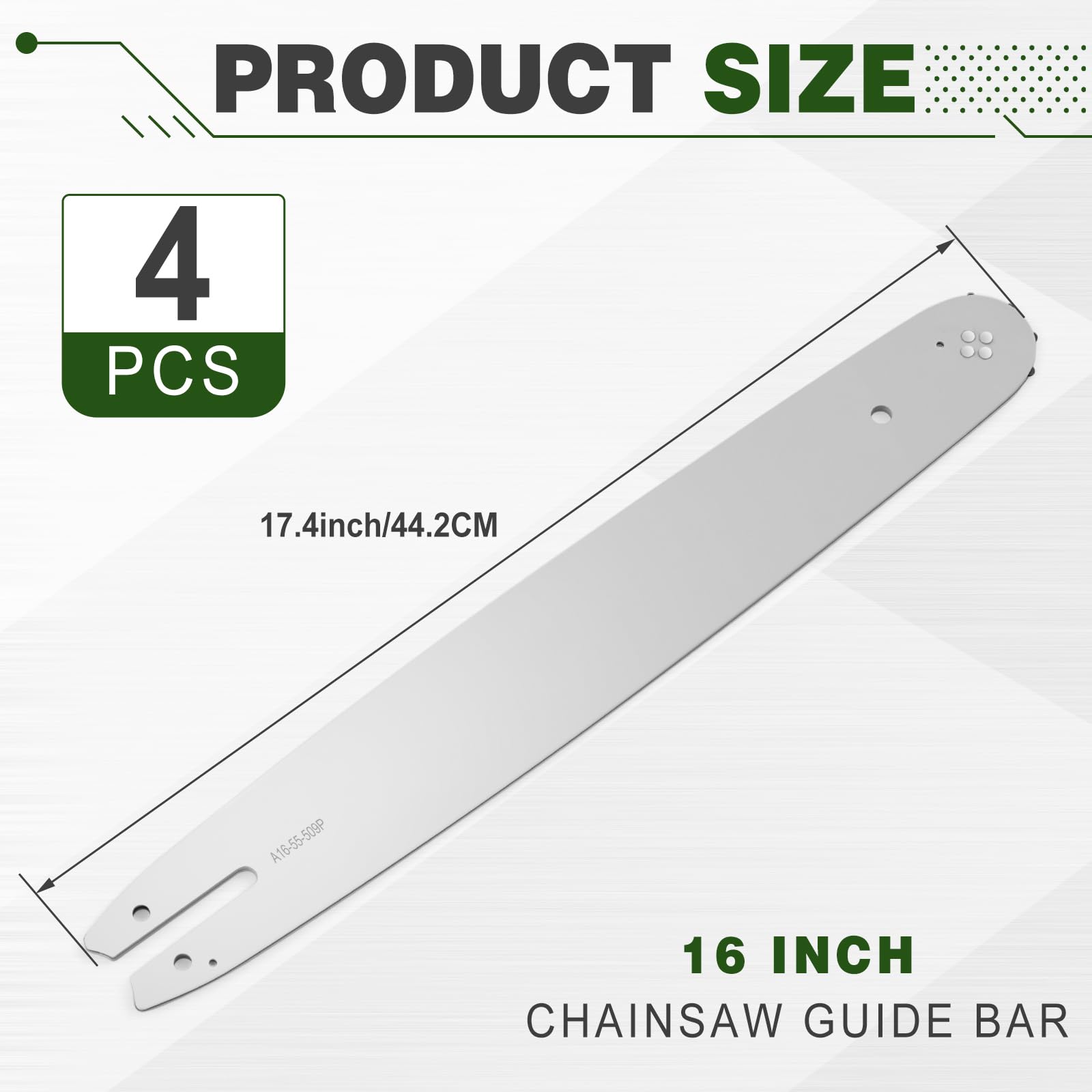 Amazon.com : Blulu 4 Pack 16 Inch Chainsaw Guide Bar Replacement