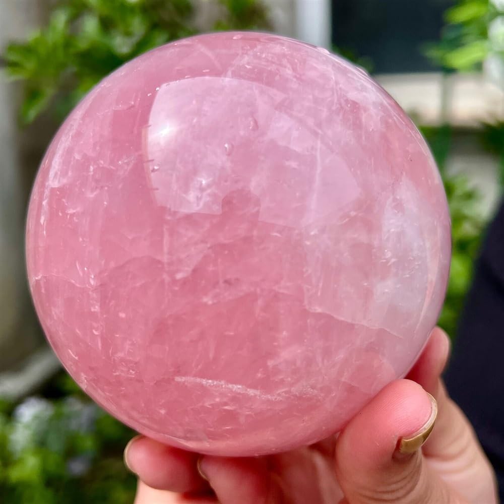 SSOPTMCB Powder Crystal Ball Ornaments (Size : 90-100mm) Gemstone Stone