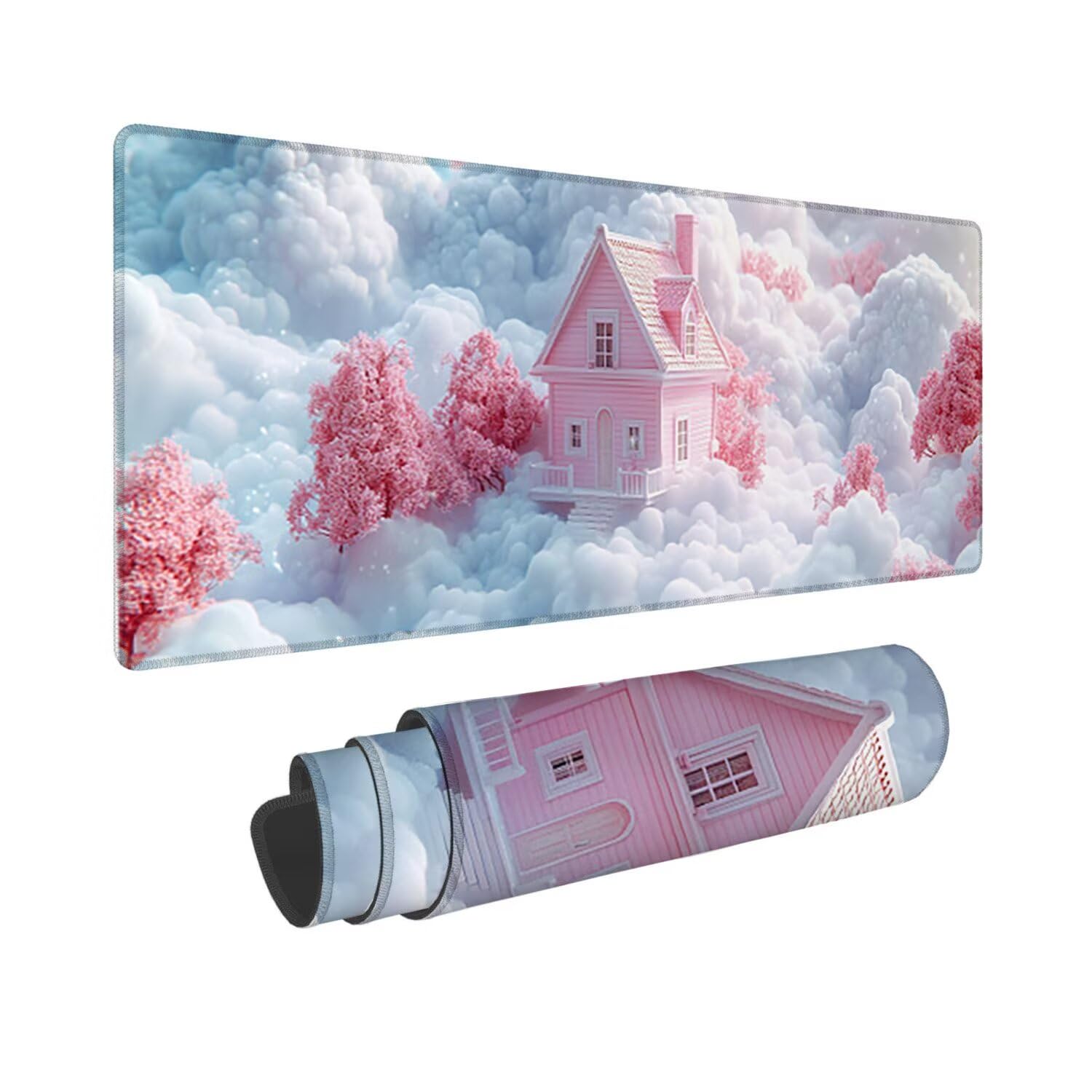 Podkładka pod mysz do gier XXL duża mysz 1200 x 500 mm, duża podkładka pod biurko z antypoślizgową gumową podstawą dla graczy, poprawia precyzję i szybkość (ciepło) o-818