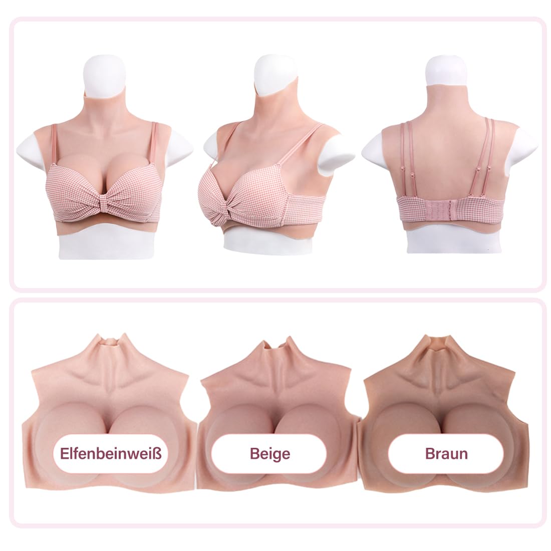 Seni in silicone per crossdresser, finto pettorale con coppa di fiore, forma del seno per crossdresser Drag Queen Cosplay