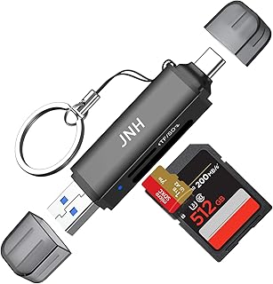 JNH SDカードリーダー CR-UD201 USB 3.2 DDR225モード 最高200MB/s 超高速転送 Type-C OTG対応 2-in-1 SDXC microSDXC カードリーダー Android スマホ タブレット/iPhone15 シリーズ/iPad Pro/MacBook Pro Air/Windows PCに適用