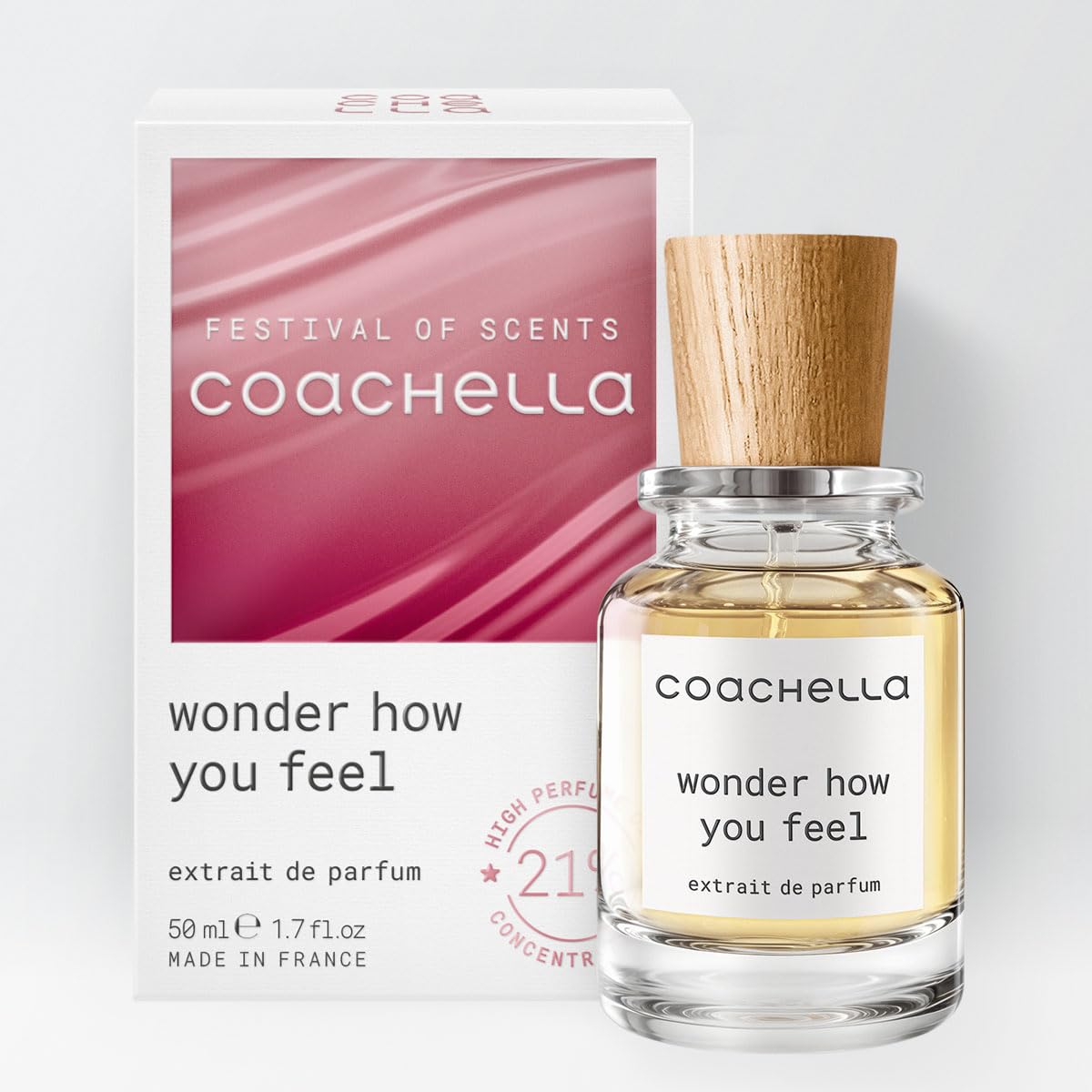 Coachella - Wonder How You Feel - Extrait de Parfum, 50 ml | Unisex | 21 % Duftöl | Made in France | Würzig, Oriental & Holzig | Langanhaltend