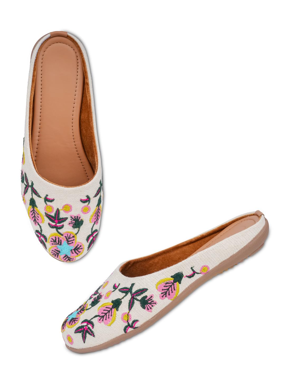 NYTY20 Handmade Jutti Ethnic Shoes Traditional Flat Mojari Embroidered Canvas Slip on Bellies | Embroidered Traditional Casual Ethnic Wear (Multicolor, UK Footwear Size System, Adult, Women, Numeric, Medium, 9) (B0DBLY3J32) Amazon Price History, Amazon Price Tracker
