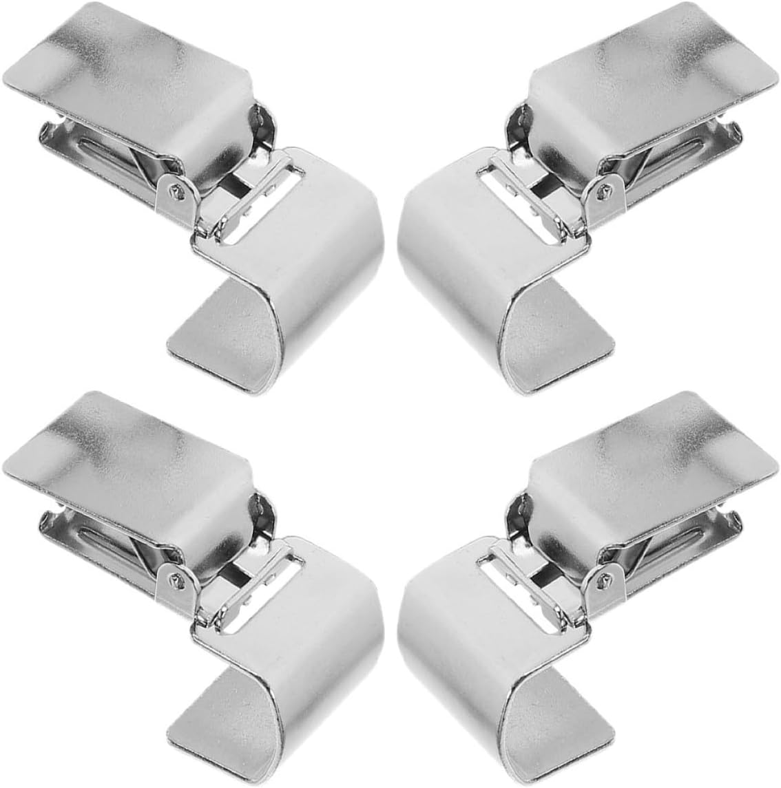 4pcs Heavy Duty Silver Metal Rug Clips Anti-Slip Wall Hangers for Hanging Carpets, Quilts, Tapestries and Curtains in Home Décor