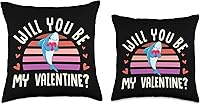 Vista 3 de Almohada romántica con temática de San Valentín Will You Be My Valentine Shark