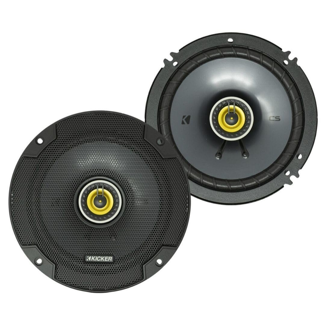 Pair Kicker 46CSC654 6.5 600W 4-Ohm Coaxial Car Speakers