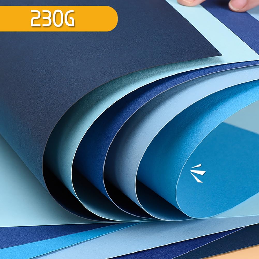 Blue Cardstock Paper 250GSM-Multi-Purpose Art Paper Do Rzemiosła 3D, Scrapbooking DIY, Wyświetlacze Tła,Sky Blue,Full Sheet (5 Arkuszy)